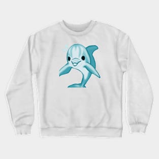 Cute Dolphin Drawing Crewneck Sweatshirt